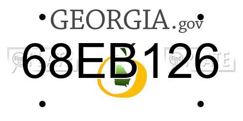 68EB126 Georgia License Plate