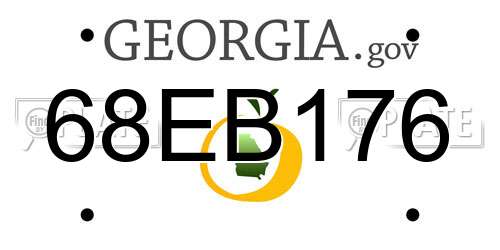 68EB176 Georgia License Plate
