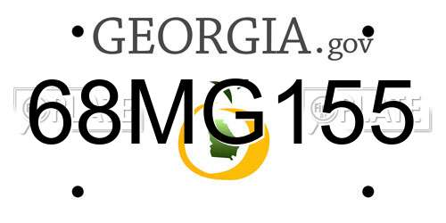 68MG155 Georgia License Plate