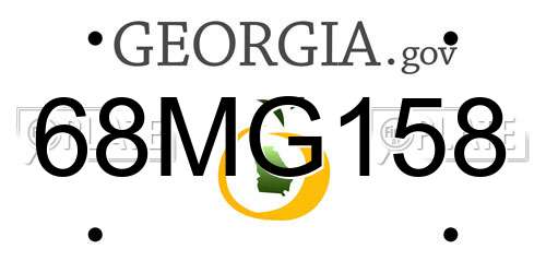 68MG158 Georgia License Plate
