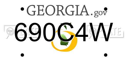 690C4W Georgia License Plate