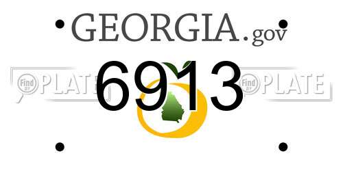 6913 Georgia License Plate