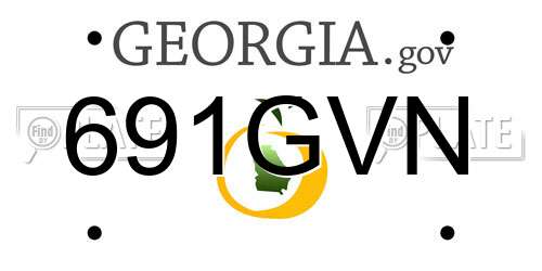 691GVN Georgia License Plate