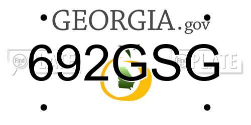 692GSG Georgia License Plate