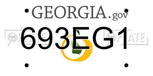 693EG1 Georgia License Plate