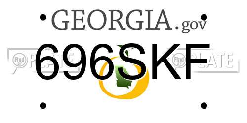 696SKF Georgia License Plate