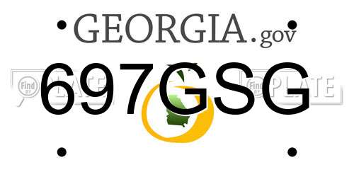 697GSG Georgia License Plate