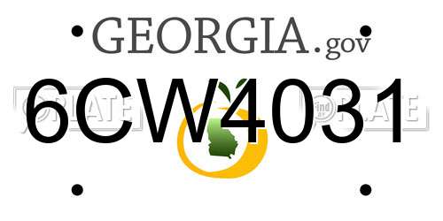 6CW4031 Georgia License Plate