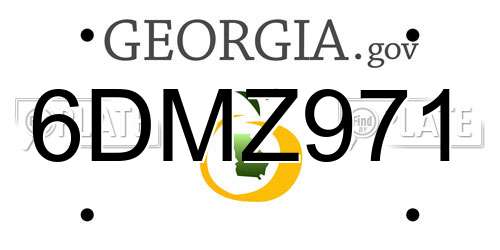 6DMZ971 Georgia License Plate