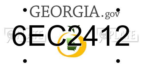 6EC2412 Georgia License Plate