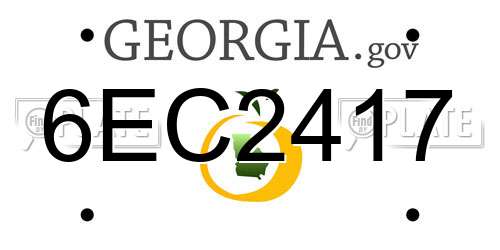 6EC2417 Georgia License Plate