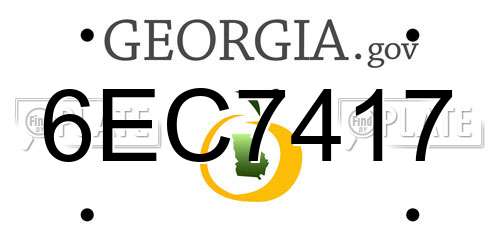 6EC7417 Georgia License Plate