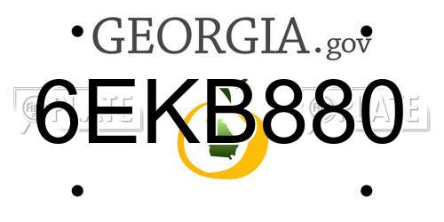 6EKB880 Georgia License Plate