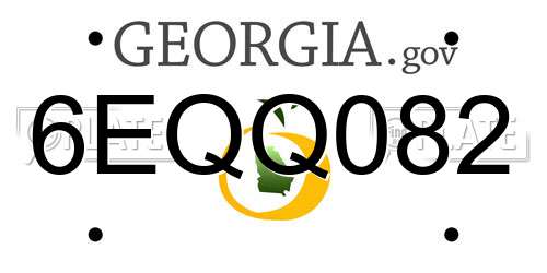 6EQQ082 Georgia License Plate