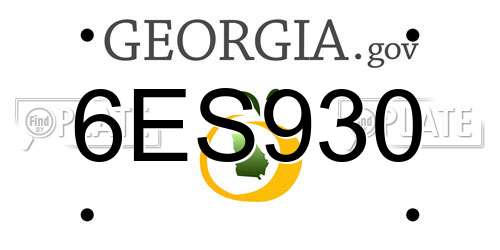 6ES930 Georgia License Plate