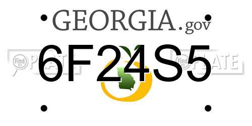 6F24S5 Georgia License Plate