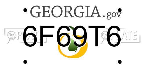 6F69T6 Georgia License Plate