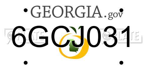 6GCJ031 Georgia License Plate
