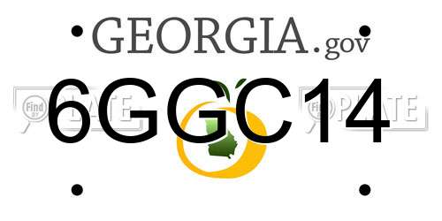 6GGC14 Georgia License Plate