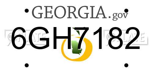 6GH7182 Georgia License Plate