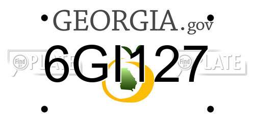 6GI127 Georgia License Plate