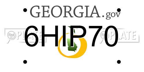 6HIP70 Georgia License Plate
