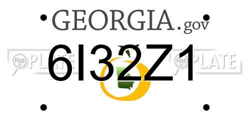 6I32Z1 Georgia License Plate