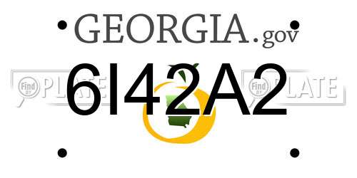6I42A2 Georgia License Plate