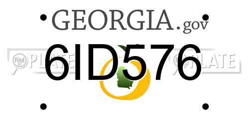 6ID576 Georgia License Plate