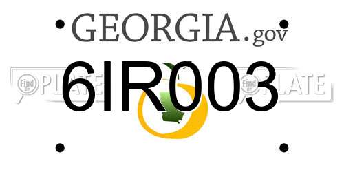 6IR003 Georgia License Plate