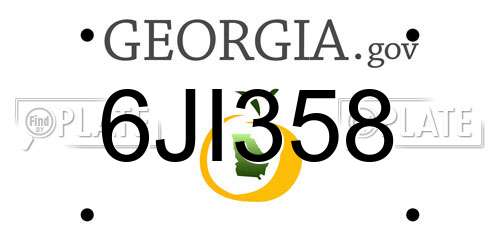 6JI358 Georgia License Plate