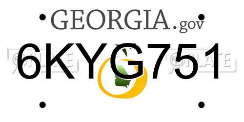 6KYG751 Georgia License Plate