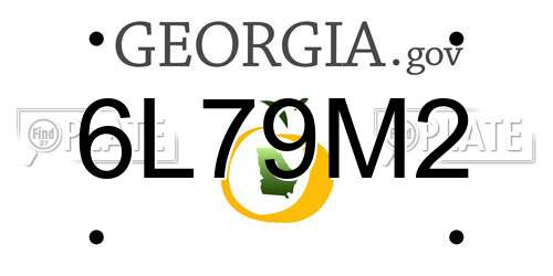 6L79M2 Georgia License Plate