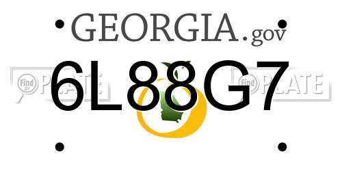6L88G7 Georgia License Plate