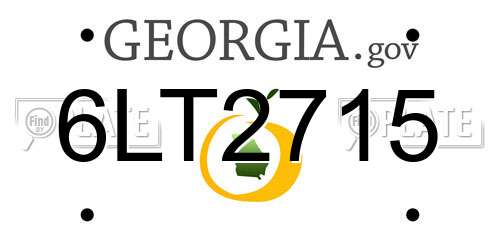 6LT2715 Georgia License Plate