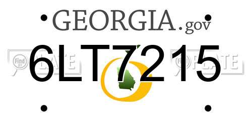 6LT7215 Georgia License Plate