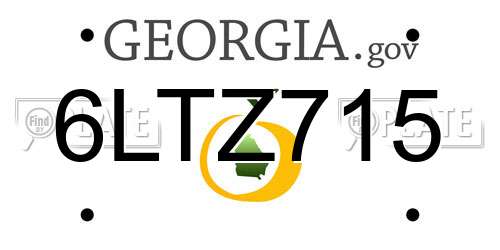 6LTZ715 Georgia License Plate