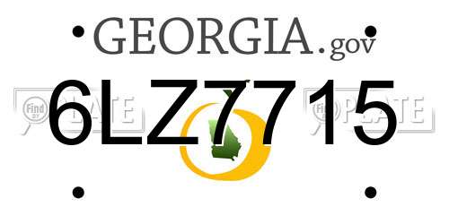 6LZ7715 Georgia License Plate