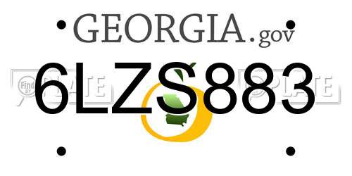 6LZS883 Georgia License Plate