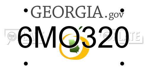 6MO320 Georgia License Plate
