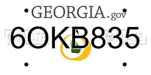 6OKB835 Georgia License Plate