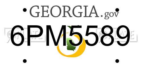 6PM5589 Georgia License Plate