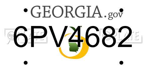 6PV4682 Georgia License Plate