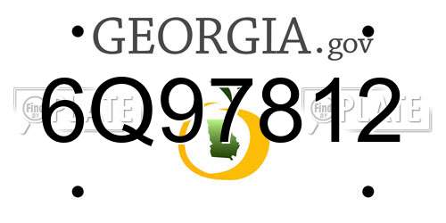 6Q97812 Georgia License Plate