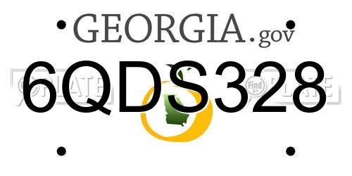 6QDS328 Georgia License Plate