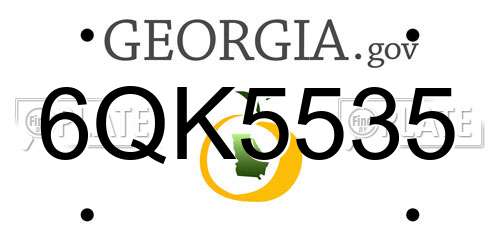 6QK5535 Georgia License Plate