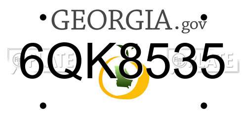 6QK8535 Georgia License Plate