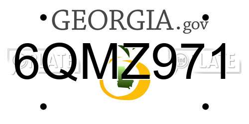 6QMZ971 Georgia License Plate