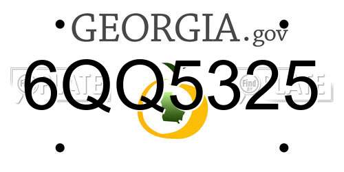 6QQ5325 Georgia License Plate