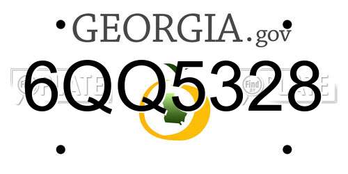 6QQ5328 Georgia License Plate